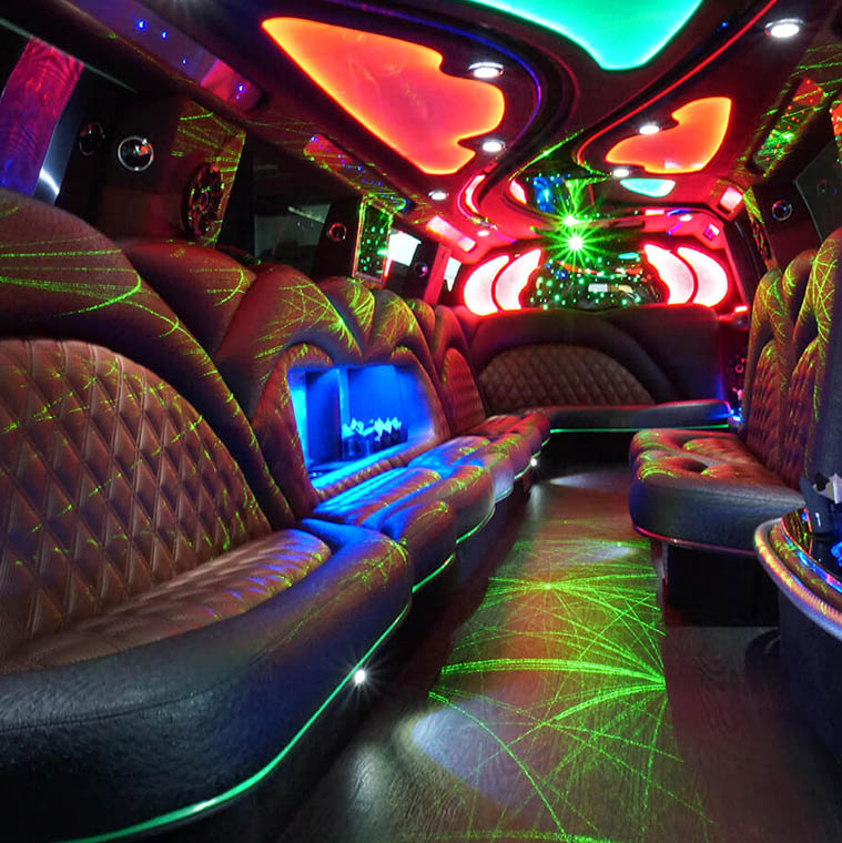 New Jersey limo service with laser lights